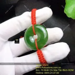 Đồng điếu ngọc bích Canada xanh lá, KT 28mm - Ảnh 3