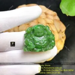 Phật Di Lặc ngọc bích Canada xanh, KT 29mm - Ảnh 4