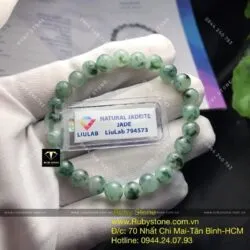 Vòng ngọc Cẩm thạch hoa bay 7 ly Vòng ngọc Cẩm thạch hoa bay 7 ly