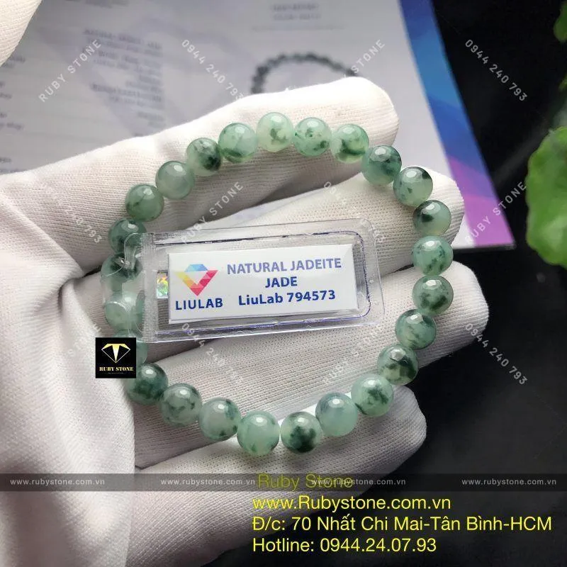 Vòng ngọc Cẩm thạch hoa bay 7 ly Vòng ngọc Cẩm thạch hoa bay 7 ly - Ảnh 4