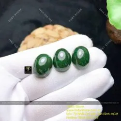 Mặt nhẫn trang sức Ngọc bích sẫm màu - Hình ảnh 4