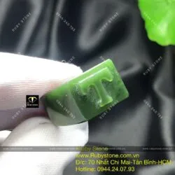 Nhẫn Ngọc bích - Chạm khắc chữ cái theo yêu cầu - Ảnh 6