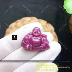 Phật Di Lặc Ruby Nam Phi, KT 23mm