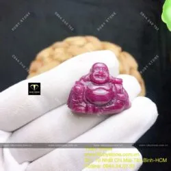 Phật Di Lặc Ruby Nam Phi, KT 23mm - Ảnh 3