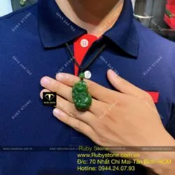 Mặt dây Tỳ hưu Ngọc bích, kích thước 40mm - Ảnh 7