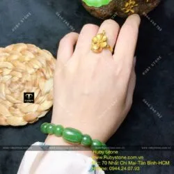Vòng chuỗi ngọc bích Canada mix lu thống - Hình ảnh 3