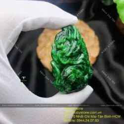 Hồ ly ngọc Cẩm thạch Sơn thủy Myanmar, KT 46mm Hồ ly ngọc Cẩm thạch Sơn thủy Myanmar, KT 46mm