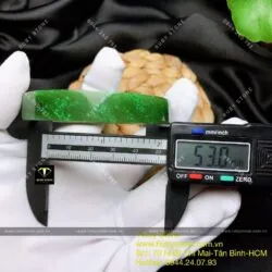 Vòng ngọc bích Canada xanh lá, bản vuông 10mm - Hình ảnh 5