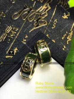 Nhẫn cặp ngọc bích Canada, vàng 18k - Hình ảnh 6
