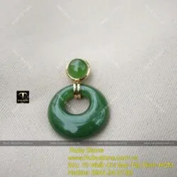 Mặt dây chuyền đồng điếu Ngọc bích, vàng 10k