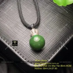 Mặt dây chuyền Trái châu Ngọc bích, bạc 925 - Hình ảnh 6