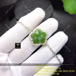 Lắc bạc hoa mai ngọc bích Canada - Hình ảnh 4