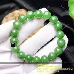 Vòng chuỗi Ngọc bích Canada xanh lá 10 ly - Hình ảnh 6