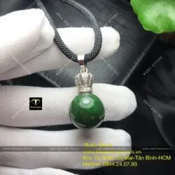 Mặt dây chuyền Trái châu Ngọc bích, bạc 925 - Hình ảnh 5