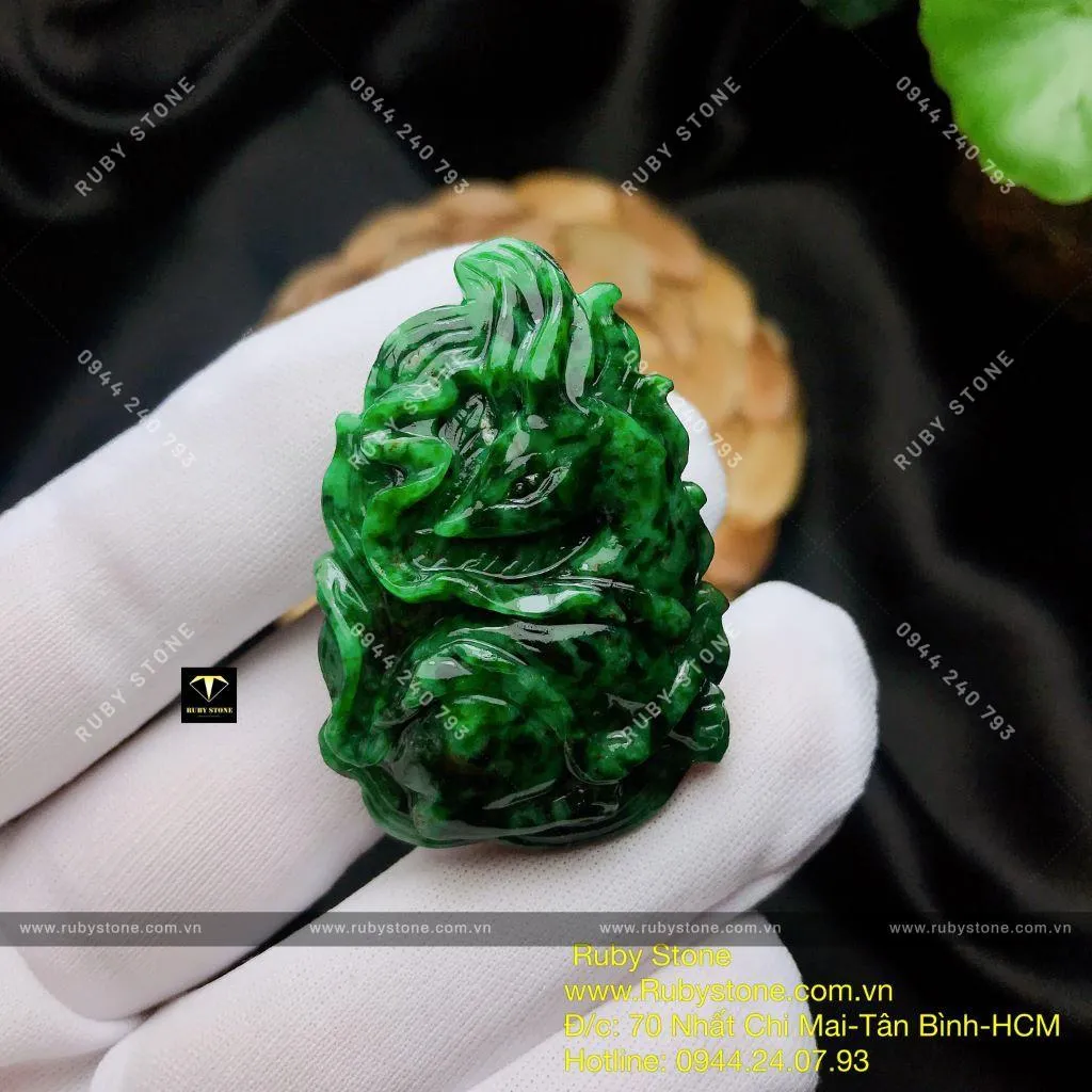 Hồ ly ngọc Cẩm thạch Sơn thủy Myanmar, KT 46mm Hồ ly ngọc Cẩm thạch Sơn thủy Myanmar, KT 46mm - Ảnh 3