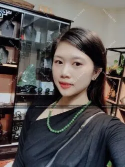 Chuỗi cổ ngọc bích Canada 8 ly, mix charm vàng 24k - Ảnh 13