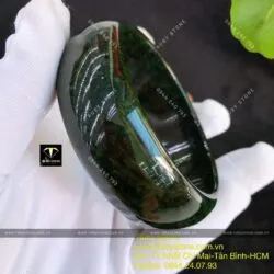 Vòng bản liền ngọc Cẩm thạch xanh đen, bản 20mm - Hình ảnh 3