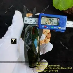 Vòng bản liền ngọc Cẩm thạch xanh đen, bản 20mm - Hình ảnh 7