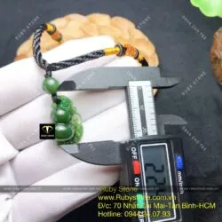 Hồ lô ngọc bích Canada chạm khắc 3D, KT 22mm - Hình ảnh 2