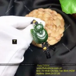 Vòng tay Hồ ly ngọc bích Canada, mix bi vàng 24k - Ảnh 6