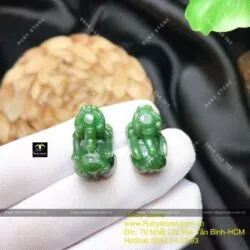 Tỳ hưu ngọc bích Canada dáng đứng tạc tinh xảo - Ảnh 5