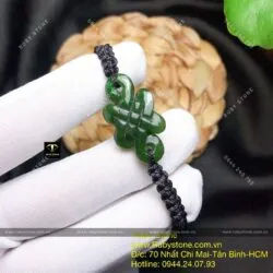 Vòng đồng tâm kết Ngọc bích tết dây đeo tay - Hình ảnh 10