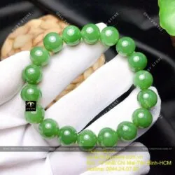 Vòng chuỗi Ngọc bích Canada xanh lá 10 ly - Hình ảnh 7