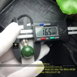 Mặt dây chuyền Trái châu Ngọc bích, bạc 925 - Hình ảnh 2