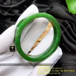 Vòng ngọc bích Canada xanh lá, bản vuông 10mm - Hình ảnh 7