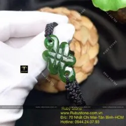 Vòng đồng tâm kết Ngọc bích tết dây đeo tay - Hình ảnh 8