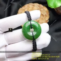 Vòng tết dây Đồng điếu ngọc bích Canada, ĐK 26-28mm