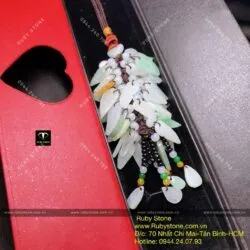 Móc treo ngọc Cẩm Thạch (Jadeite A), hình chiếc lá Móc treo ngọc Cẩm Thạch (Jadeite A), hình chiếc lá