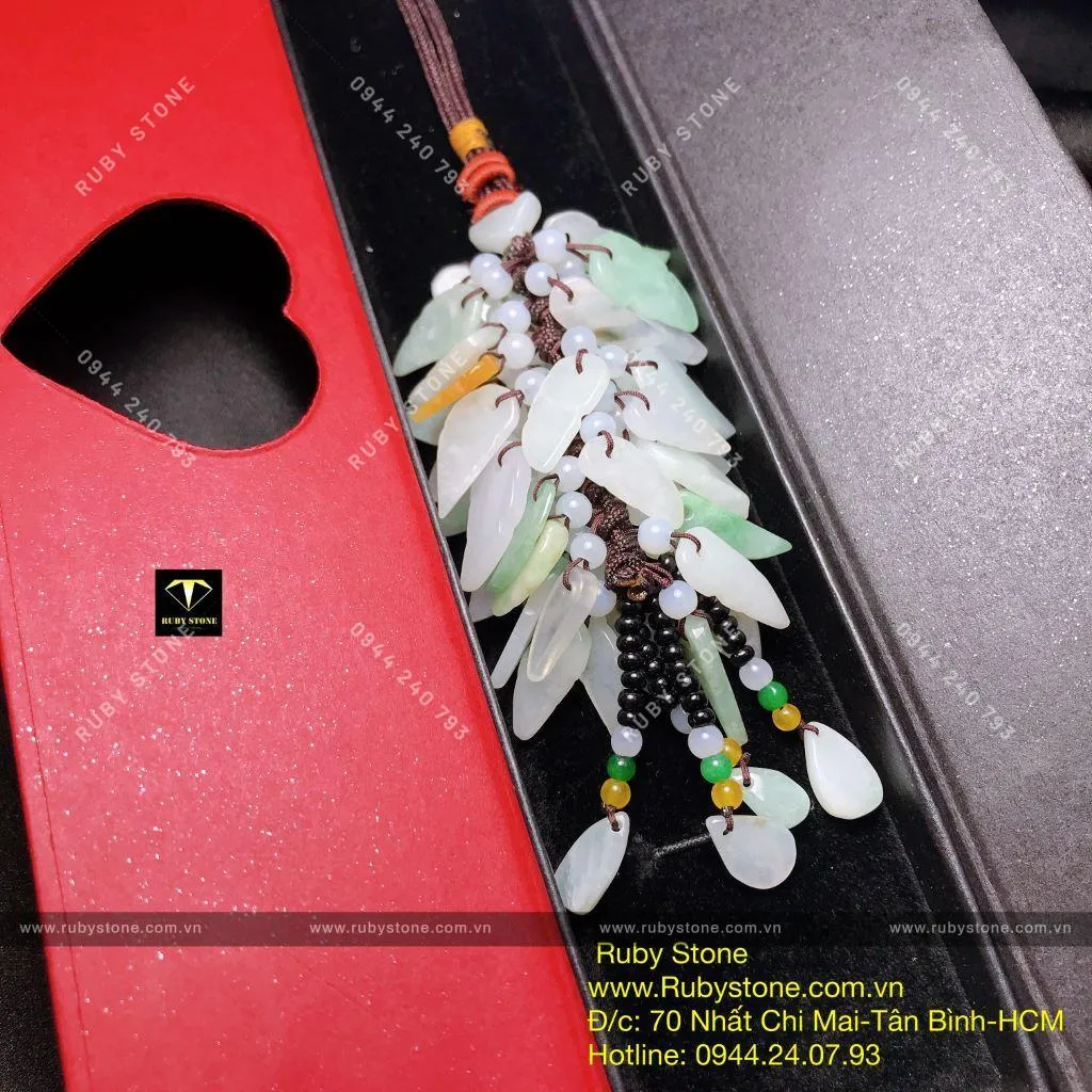 Móc treo ngọc Cẩm Thạch (Jadeite A), hình chiếc lá Móc treo ngọc Cẩm Thạch (Jadeite A), hình chiếc lá - Ảnh 3