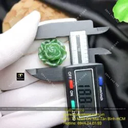 Mặt hoa mẫu đơn ngọc bích tạc tinh xảo - Ảnh 2