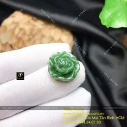 Mặt hoa mẫu đơn ngọc bích tạc tinh xảo - Ảnh 5