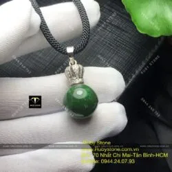 Mặt dây chuyền Trái châu Ngọc bích, bạc 925 - Hình ảnh 4