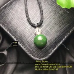 Mặt dây chuyền Trái châu Ngọc bích, bạc 925 - Hình ảnh 7