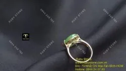 Nhẫn đồng điếu Ngọc bích Canada, vàng 18k - Hình ảnh 3