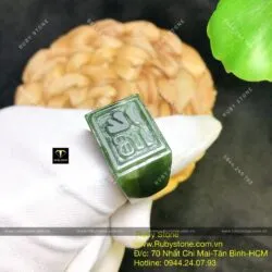 Nhẫn chữ Phúc ngọc bích Canada - Ảnh 4