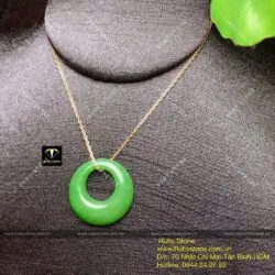 Mặt dây chuyền đồng điếu Ngọc bích, KT 25mm - Hình ảnh 5