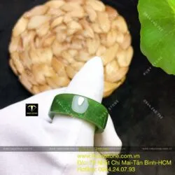 Nhẫn ngọc bích Canada, bản vuông 10 ly - Hình ảnh 6