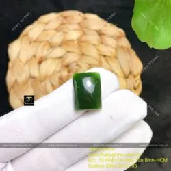 Mặt nhẫn ngọc bích Canada hình chữ nhật - Ảnh 2