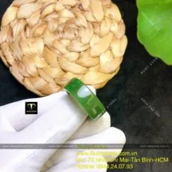 Nhẫn ngọc bích Canada, bản vuông 10 ly - Hình ảnh 2