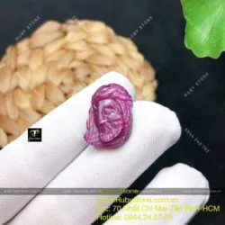 Tượng Chúa Jesus Ruby Nam Phi, kích thước 21mm - Hình ảnh 2