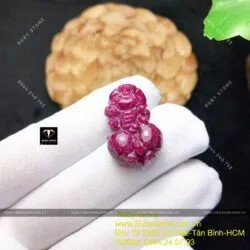 Tỳ hưu Ruby Nam Phi, KT 26mm - Hình ảnh 4