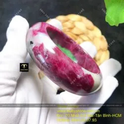 Vòng bản Ruby Nam Phi 3 màu bản 21, ni tay 57mm - Hình ảnh 11