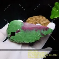Tác phẩm tượng phật Di Lặc vác túi tiền đá quý Ruby Nam Phi - Ảnh 2