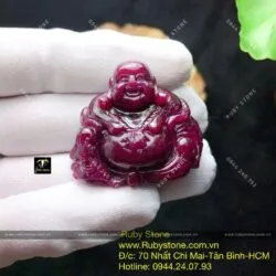 Phật Di Lặc Ruby Nam Phi dáng ngồi tự tại - Hình ảnh 10