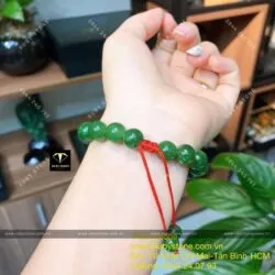Vòng ngọc bích Canada 10 ly mix chữ “Thọ” - Hình ảnh 3