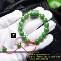 Vòng ngọc bích Canada mix Lu thống chạm khắc - Hình ảnh 5